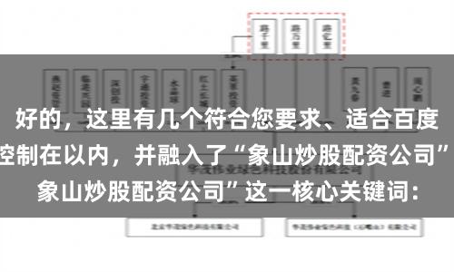 好的，这里有几个符合您要求、适合百度收录的标题，均控制在以内，并融入了“象山炒股配资公司”这一核心关键词：