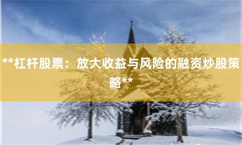 **杠杆股票：放大收益与风险的融资炒股策略**